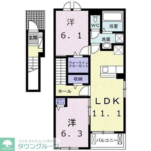 ミー クヮーム スゥク Aの物件間取画像