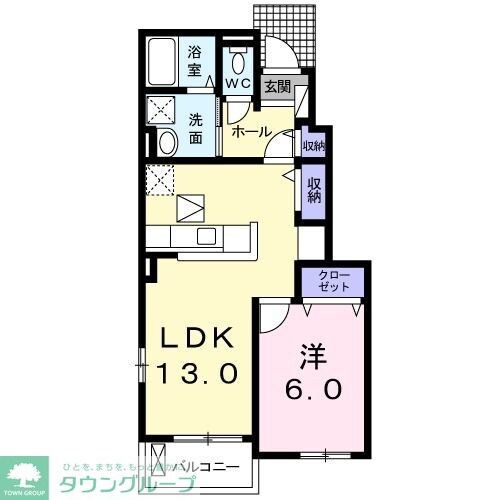 ウイングリバ-Iの物件間取画像