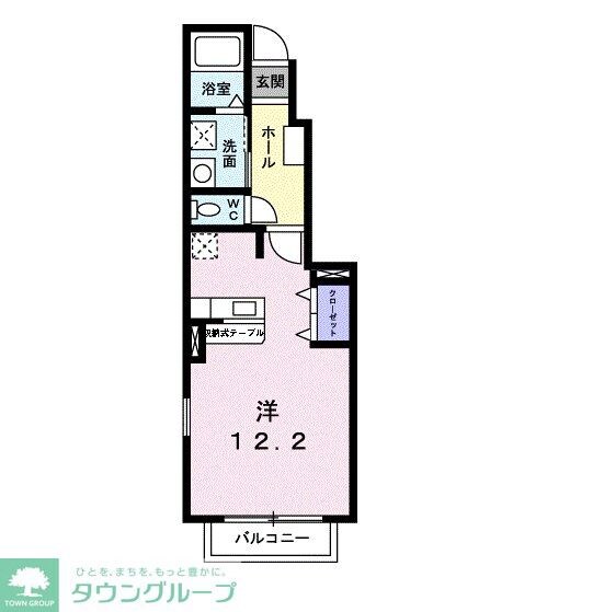 プラテリーアBの物件間取画像