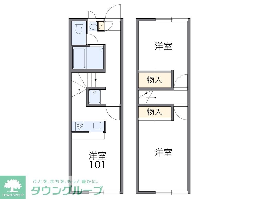 レオパレスサニーコートの物件間取画像