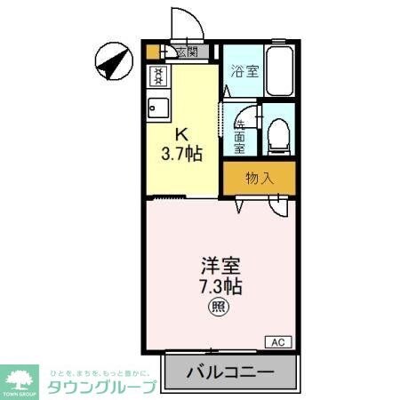 レオン Aの物件間取画像