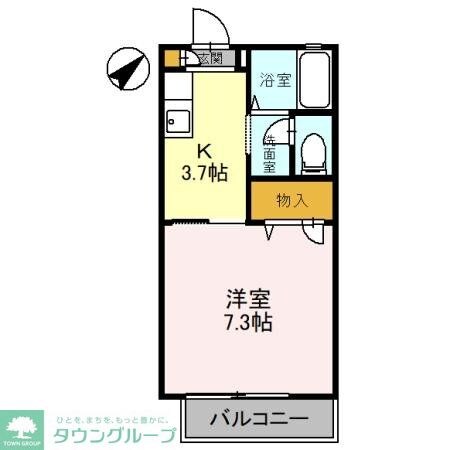 レオン Aの物件間取画像