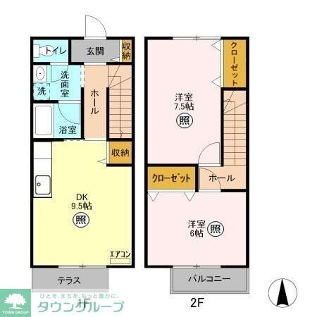 レピュート岡部 Aの物件間取画像