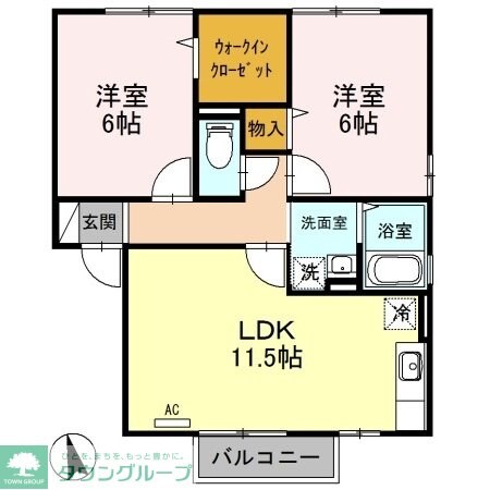 リベェルティ A\\/B\\/C\\/Dの物件間取画像