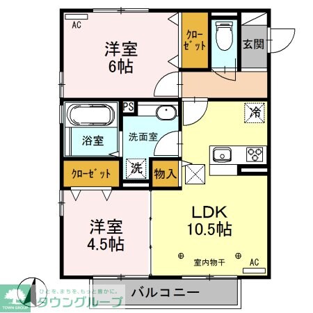 ブルーサファイア Aの物件間取画像