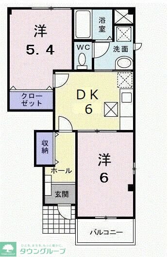 パステークガーデンDの物件間取画像