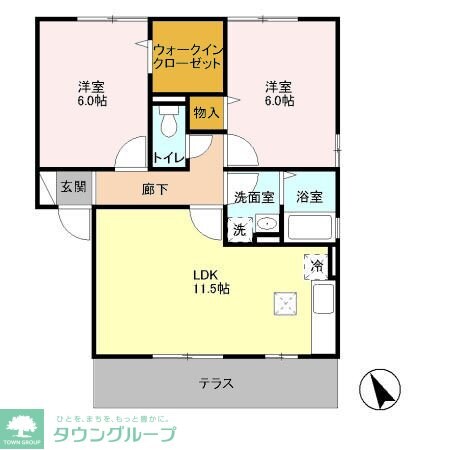 クレストコート A\\/Bの物件間取画像