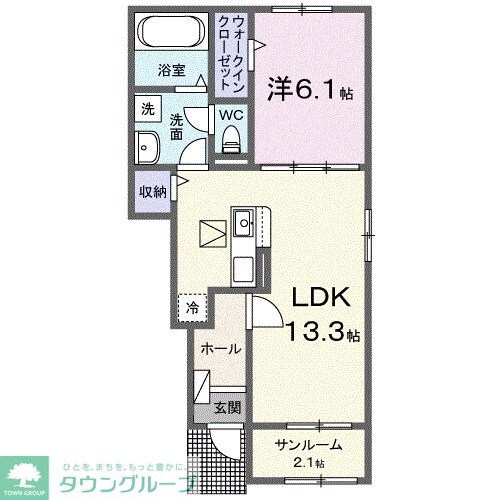 ライフベリー Bの物件間取画像