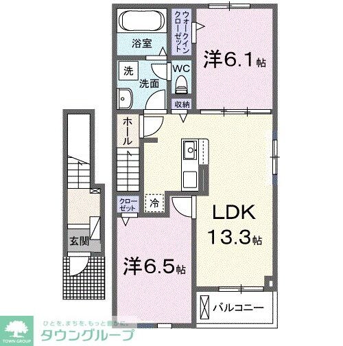 ライフベリー Bの物件間取画像