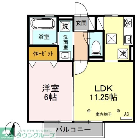 ブルーサファイア Bの物件間取画像