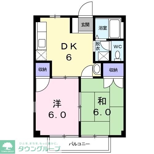 グリーンハイツAの物件間取画像
