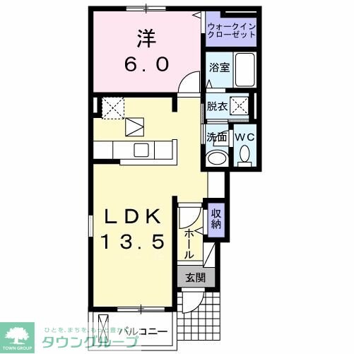 ラ・ポルテBの物件間取画像