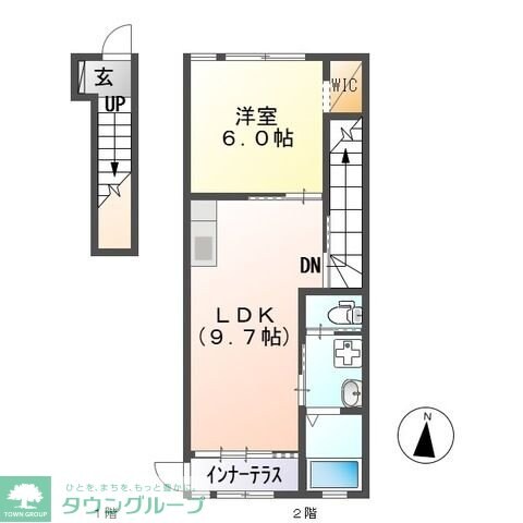 ヴィラ・ソレイユ Bの物件間取画像