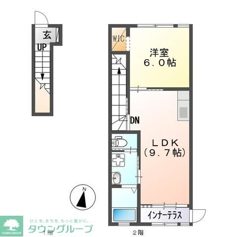 ヴィラ・ソレイユ Bの物件間取画像