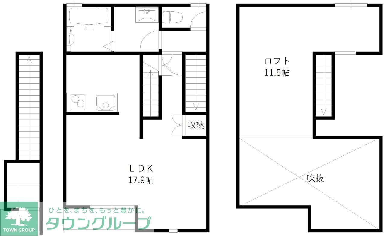 アーティス高崎 203号室の物件間取画像