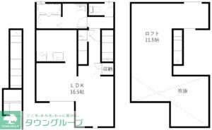 アーティス高崎 203号室の物件間取画像