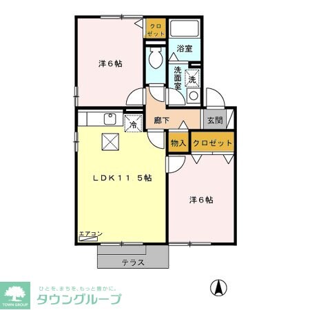 セジュールアユ A\\/Bの物件間取画像