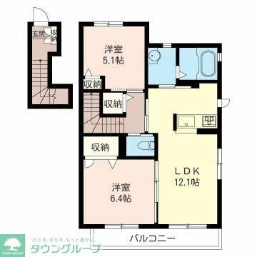 アリエス Bの物件間取画像