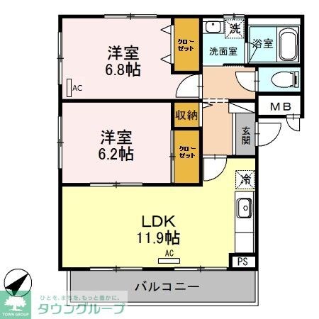 クリスタルパレスの物件間取画像