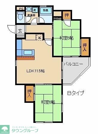 シオン桜木の物件間取画像