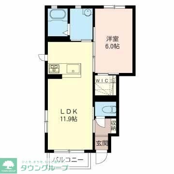 ベルビューAの物件間取画像