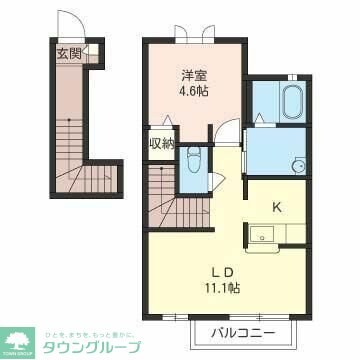 インターノースBの物件間取画像