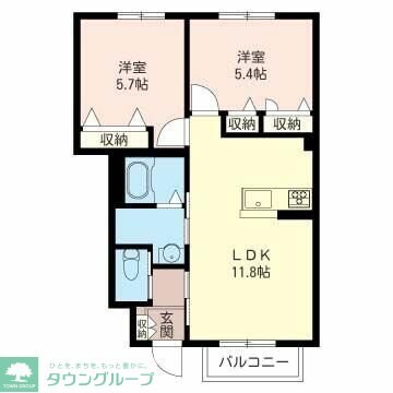 ヴィラ・エステート Aの物件間取画像