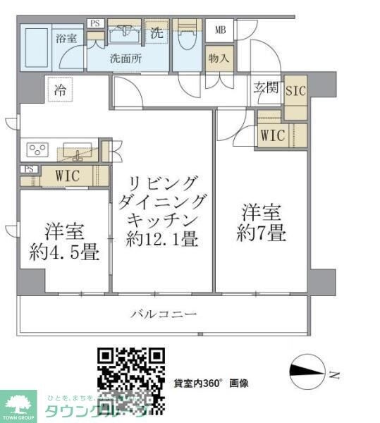 COCO-CHILL KAMEARIの物件間取画像