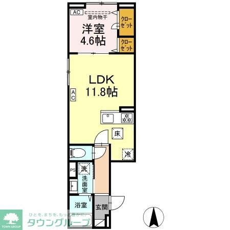 セレスティア大谷田IIの物件間取画像