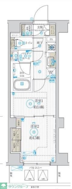 ARCOBALENO TAKENOTSUKAの物件間取画像