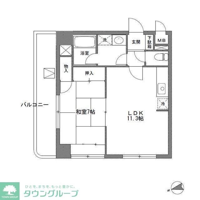 ラヴィータ谷塚駅前Iの物件間取画像