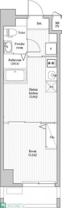 ペアパレス六町2号館の物件間取画像