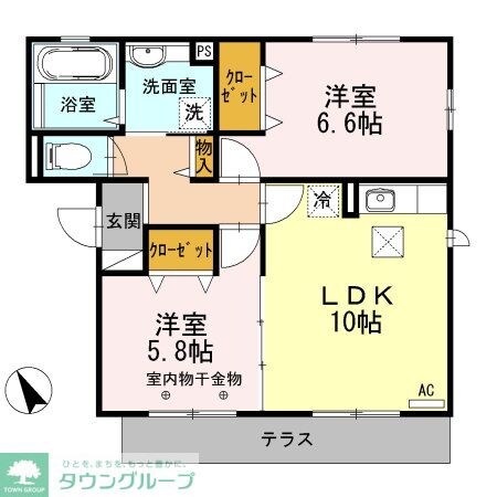 FLAT TENJINIIIII IIIの物件間取画像