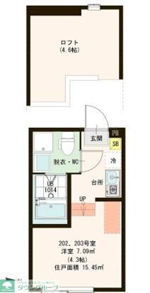 ヴィラ竹の塚の物件間取画像