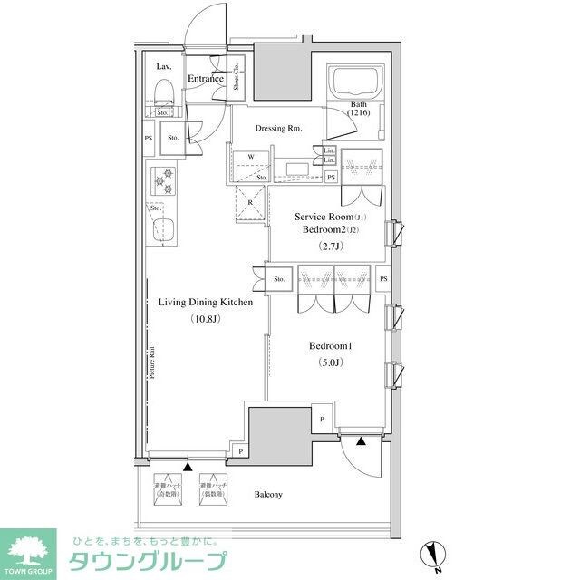 ザ・パークハビオ北千住の物件間取画像