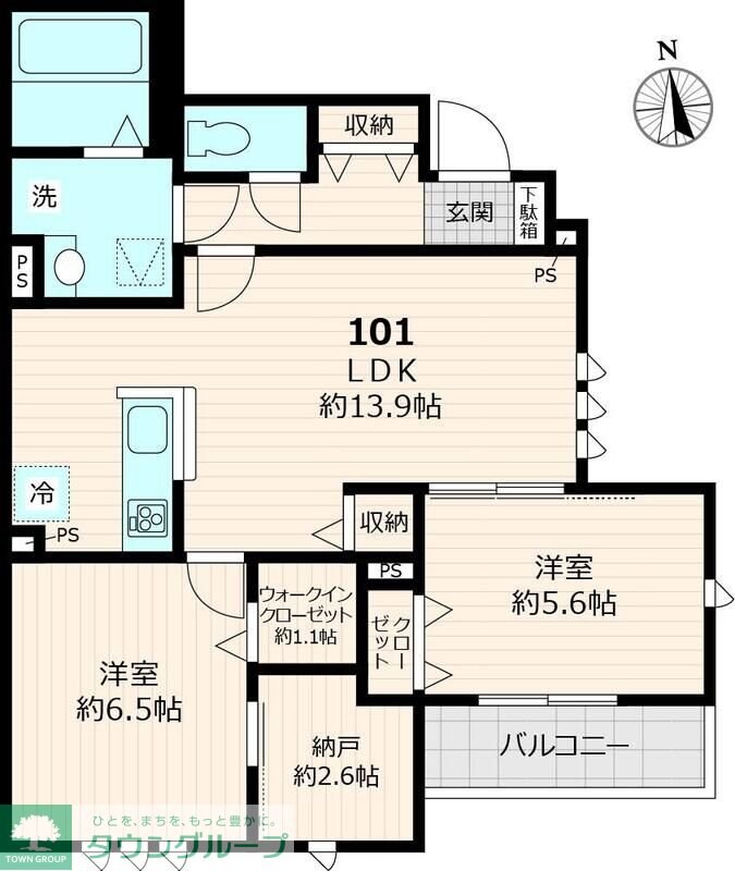 ルーミー六町の物件間取画像