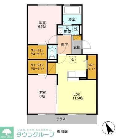 グランソーレIの物件間取画像