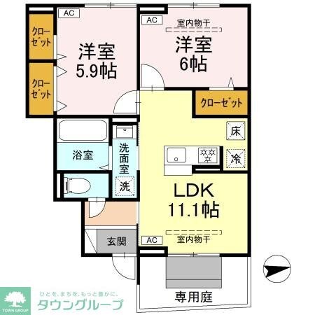 オリエンタルドエル Iの物件間取画像