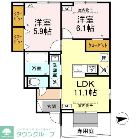 オリエンタルドエル Iの物件間取画像