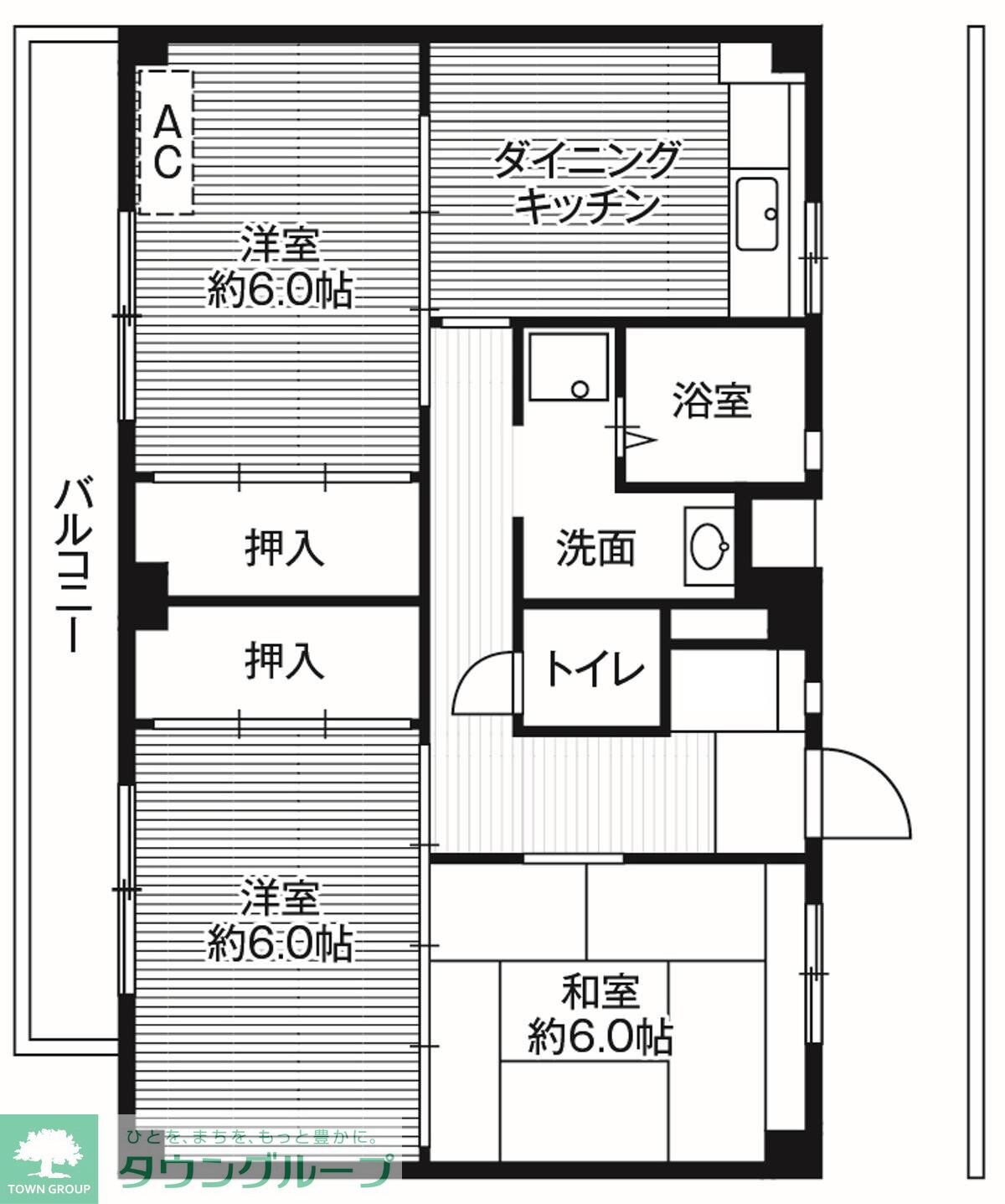ビレッジハウス二宮1号棟 (303号室)の物件間取画像