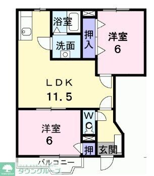 センチュリー早美Cの物件間取画像