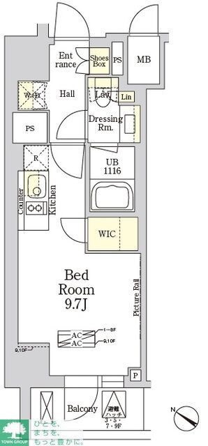 THE CLASS MINAMIAZABUの物件間取画像
