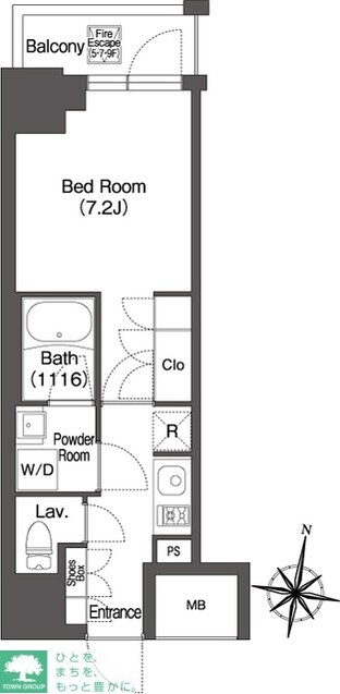 ミリアレジデンス広尾の物件間取画像