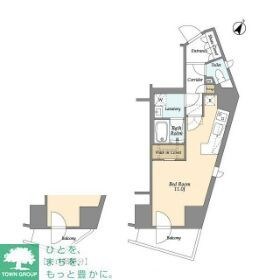 リテラス渋谷笹塚の物件間取画像