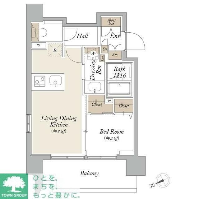 オーキッドレジデンス芝浦の物件間取画像