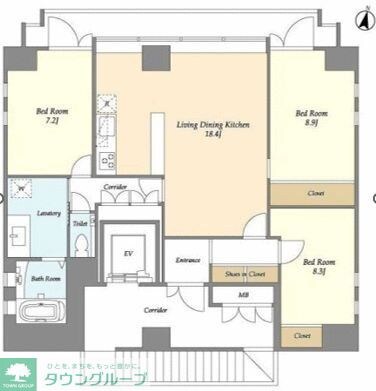 Qu4ttro Arca 九段(クアトロアルカ九段)の物件間取画像