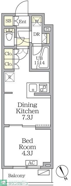 アジールコート後楽園の物件間取画像