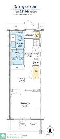 プラウドフラット四谷三丁目の物件間取画像