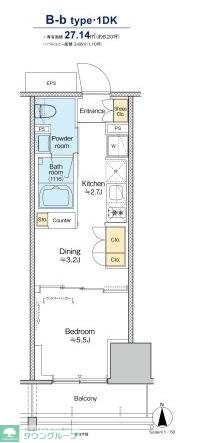 プラウドフラット四谷三丁目の物件間取画像