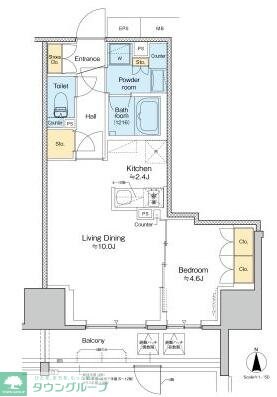 プラウドフラット四谷三丁目の物件間取画像